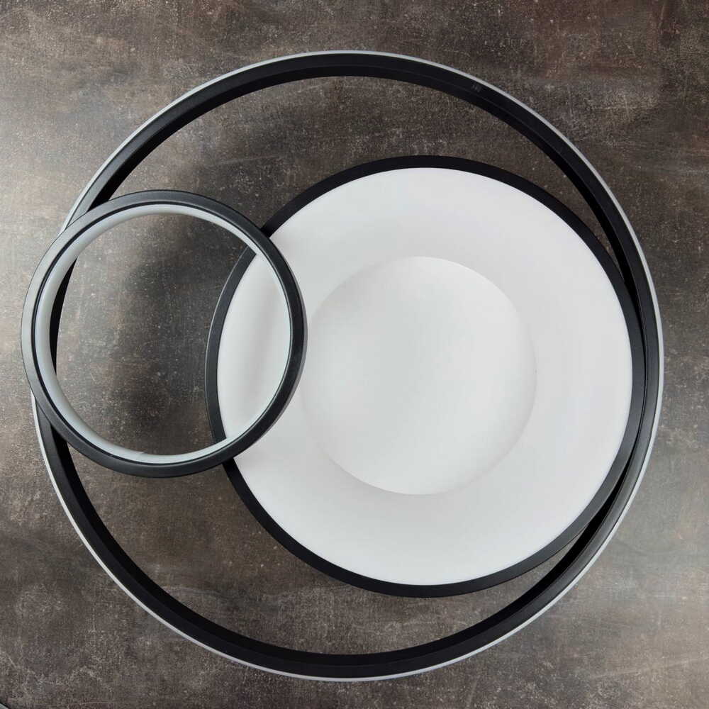 Светильник LED smart DUOS с пультом 100Вт 3000-5000K 5000Lm Круглый Черный 220785